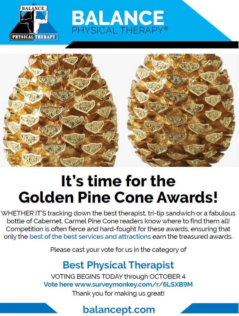 Carmel Pine Cone Awards Balance Physical Therapy